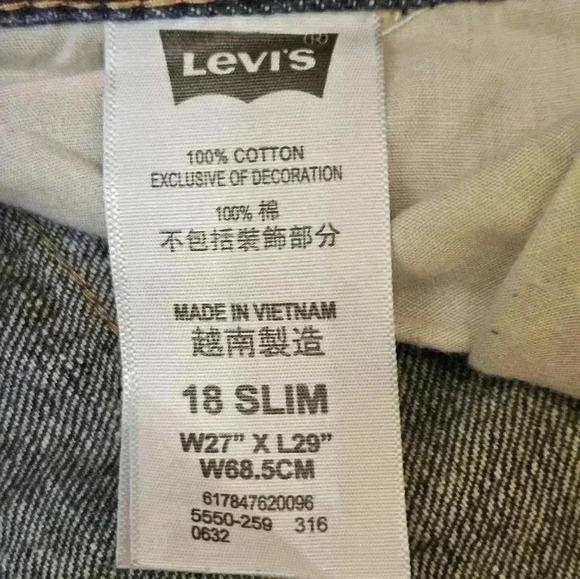 Levi's 550 Relaxed Jeans Size 18 Slim 27×29 EUC - Picture 6 of 10